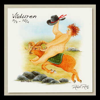 Väduren 21/3 - 20/4 - Rakel Rask Konstkort - 751