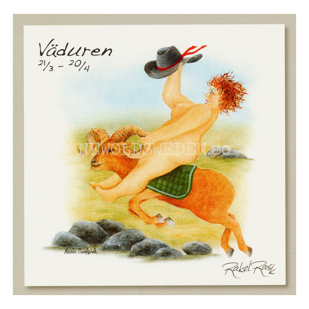 Väduren 21/3 - 20/4 - Rakel Rask Konstkort - 751 - 6