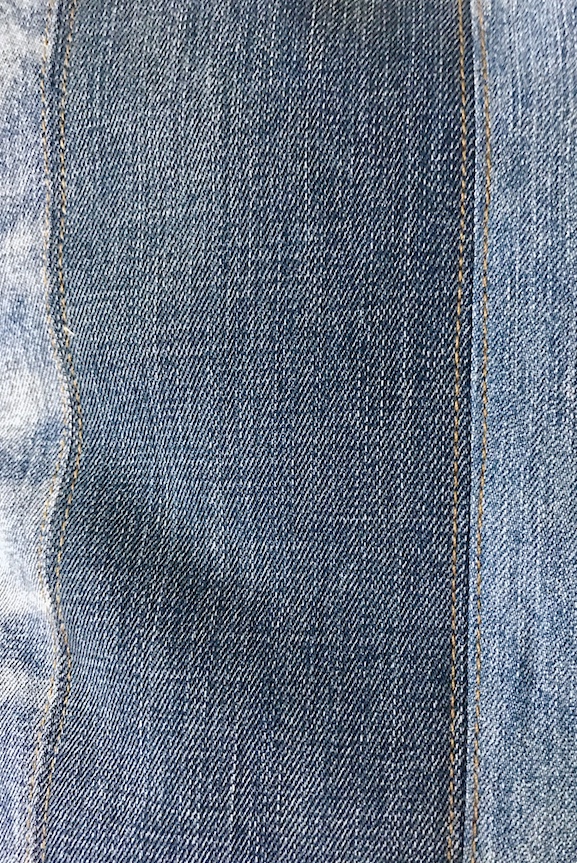 SÅLD Denim kudde No4, Trompe l'oeil  - 4