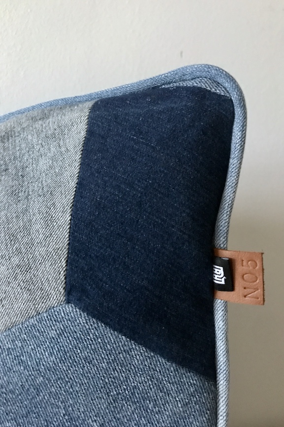 SÅLD Denim kudde No5, Trompe l'oeil  - 2