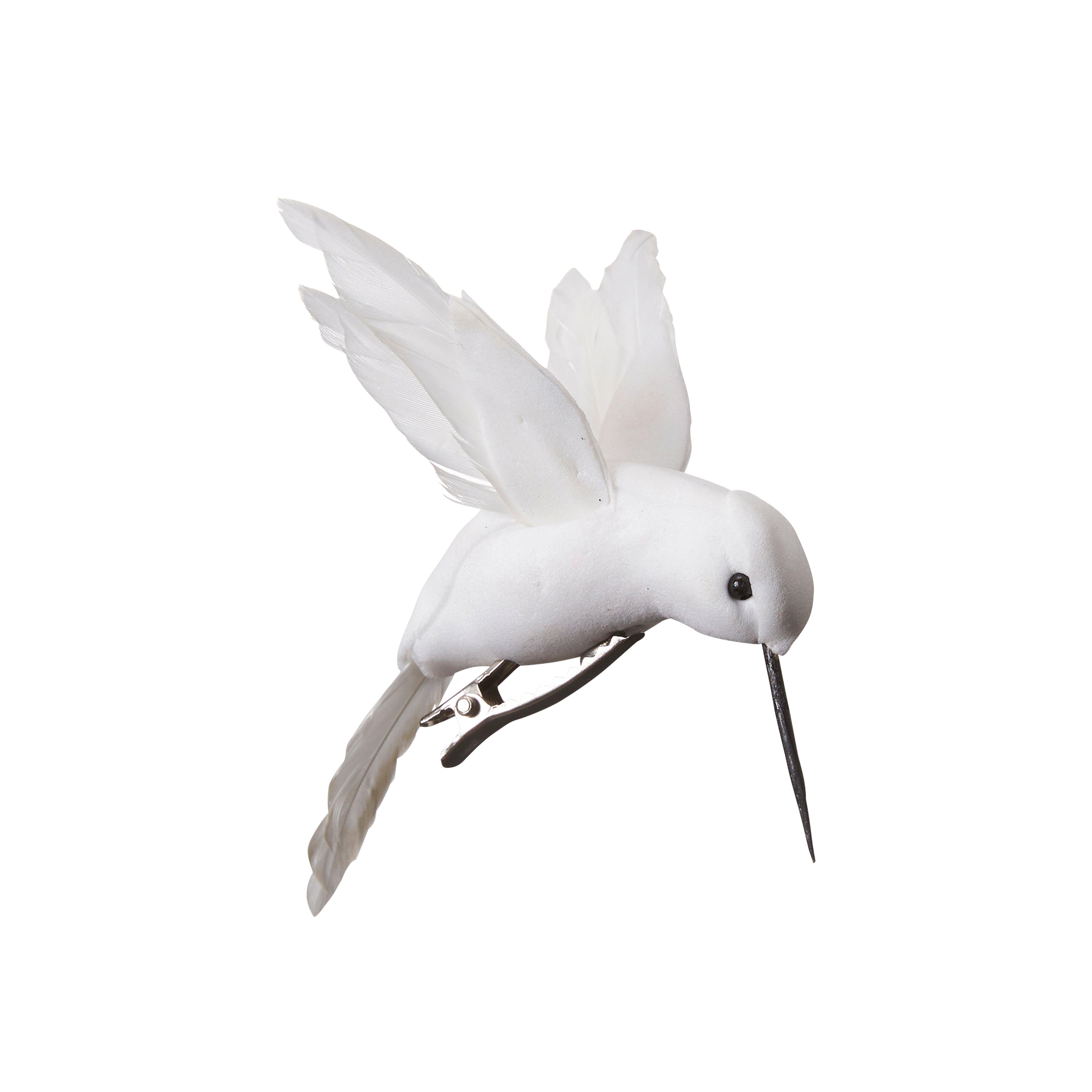 Kolibri med klämma - Vit - 2
