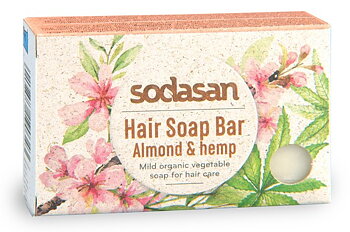 Sodasan Hair Soap Bar Almond & Hemp 100 g