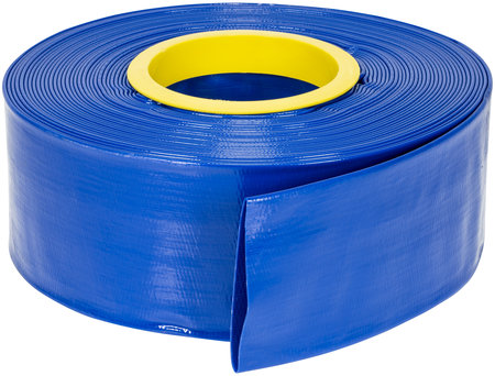 Avtappningsslang platt 32MM PVC 4BAR blå 25M