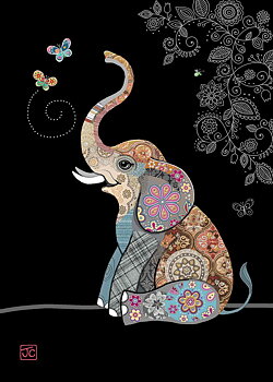 Elephant Butterflies, Greeting Card