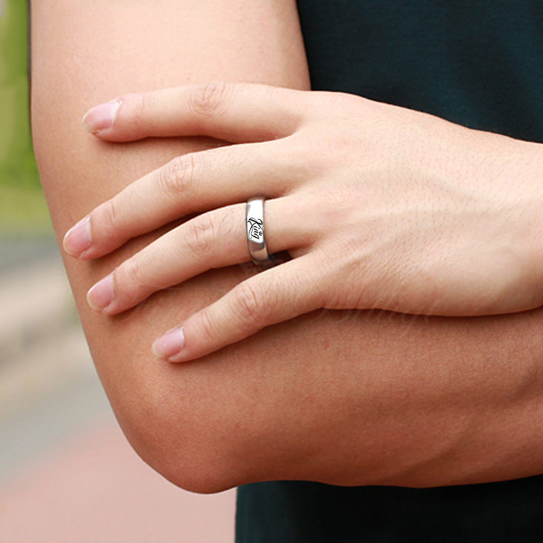Ring- Tungsten ring My King 4mm-12mm - King Shiny Diamond - 2
