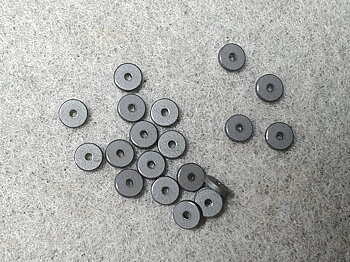 Hematit, rondell ca.1x4mm matt sträng 20st ( pressat )
