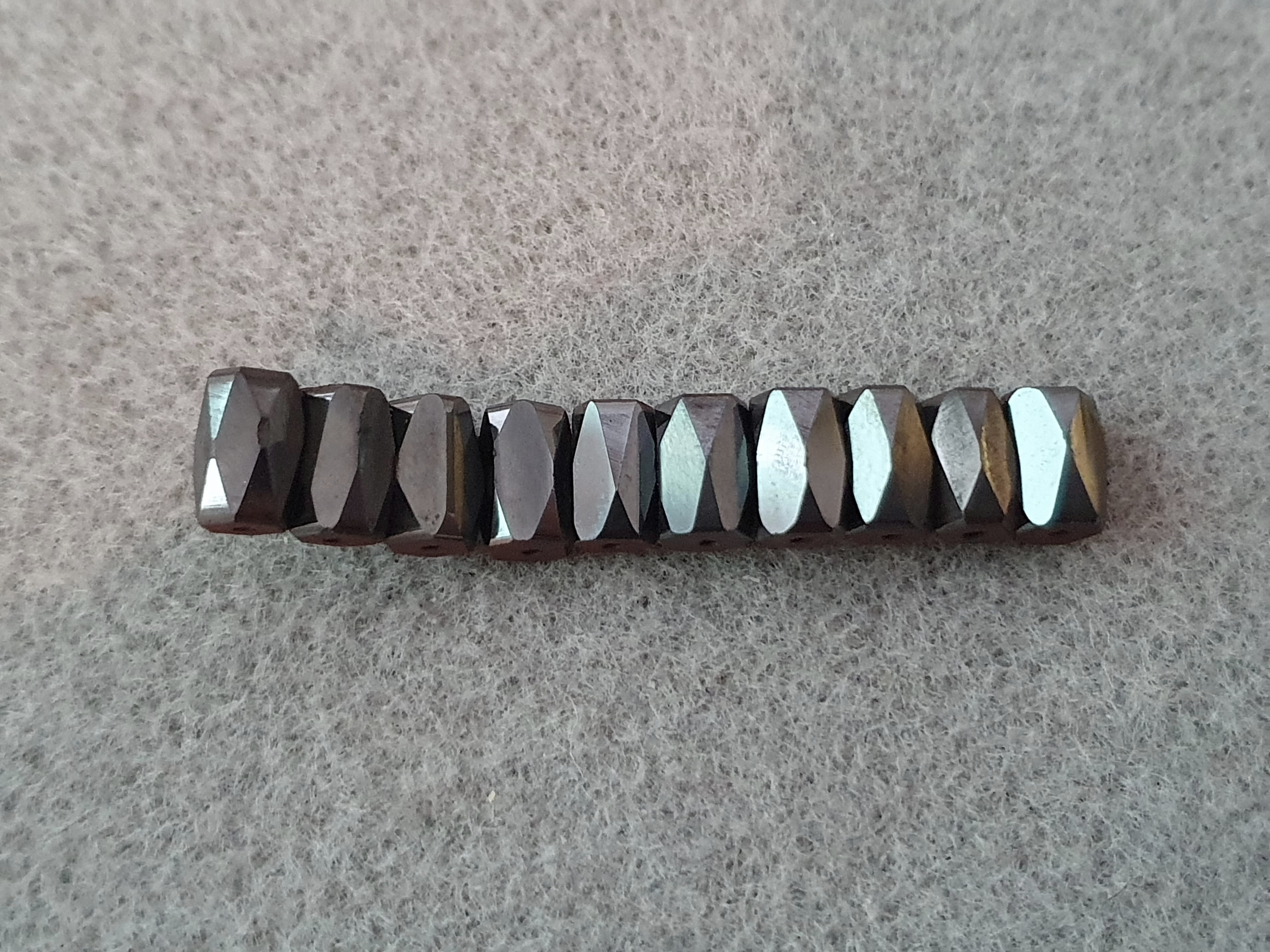 Magnestisk hematit fasett ca. 8x5mm  10st/fp Pris/fp - 3