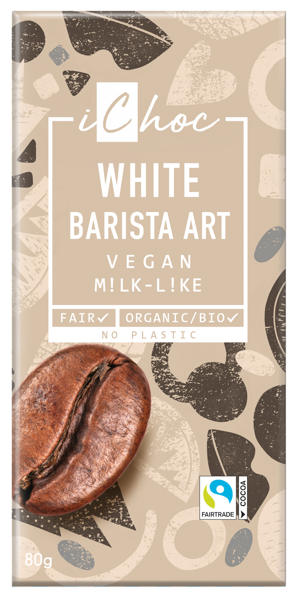 White Barista Art Vegan 80g, iChoc
