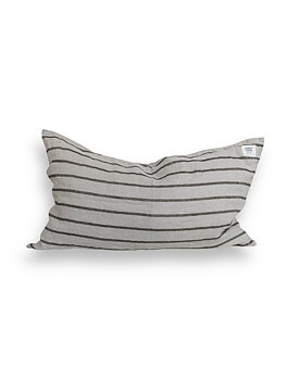 Kuddfodral Misty Stripe svart, Lovely Linen