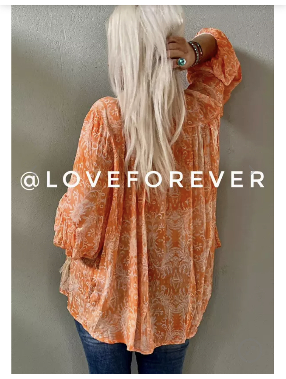 Sussie Blouse Orange Paisley - 3