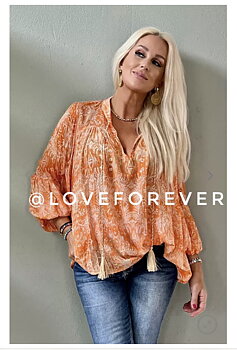  Sussie Blouse Orange Paisley