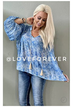 Sussie Blouse Blue Paisley
