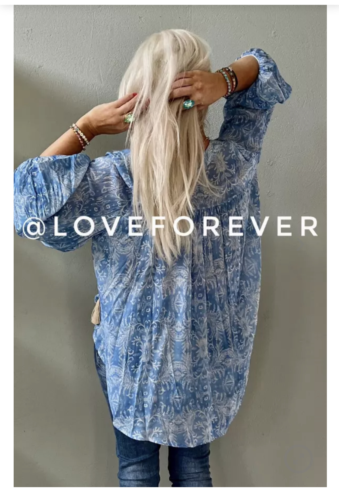 Sussie Blouse Blue Paisley - 3