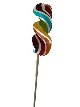 Spiralklubba Regnbåge 100 gr 20 st