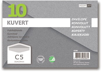Kuvert C5 vita 10-pack