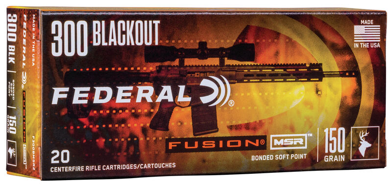 FEDERAL FUSION MSR AMMO 300 BLACKOUT 150GR 20/BOX