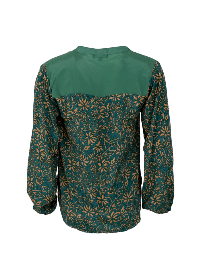 Black Colour - Luna Kaftan Blouse Green Jasmine - 7