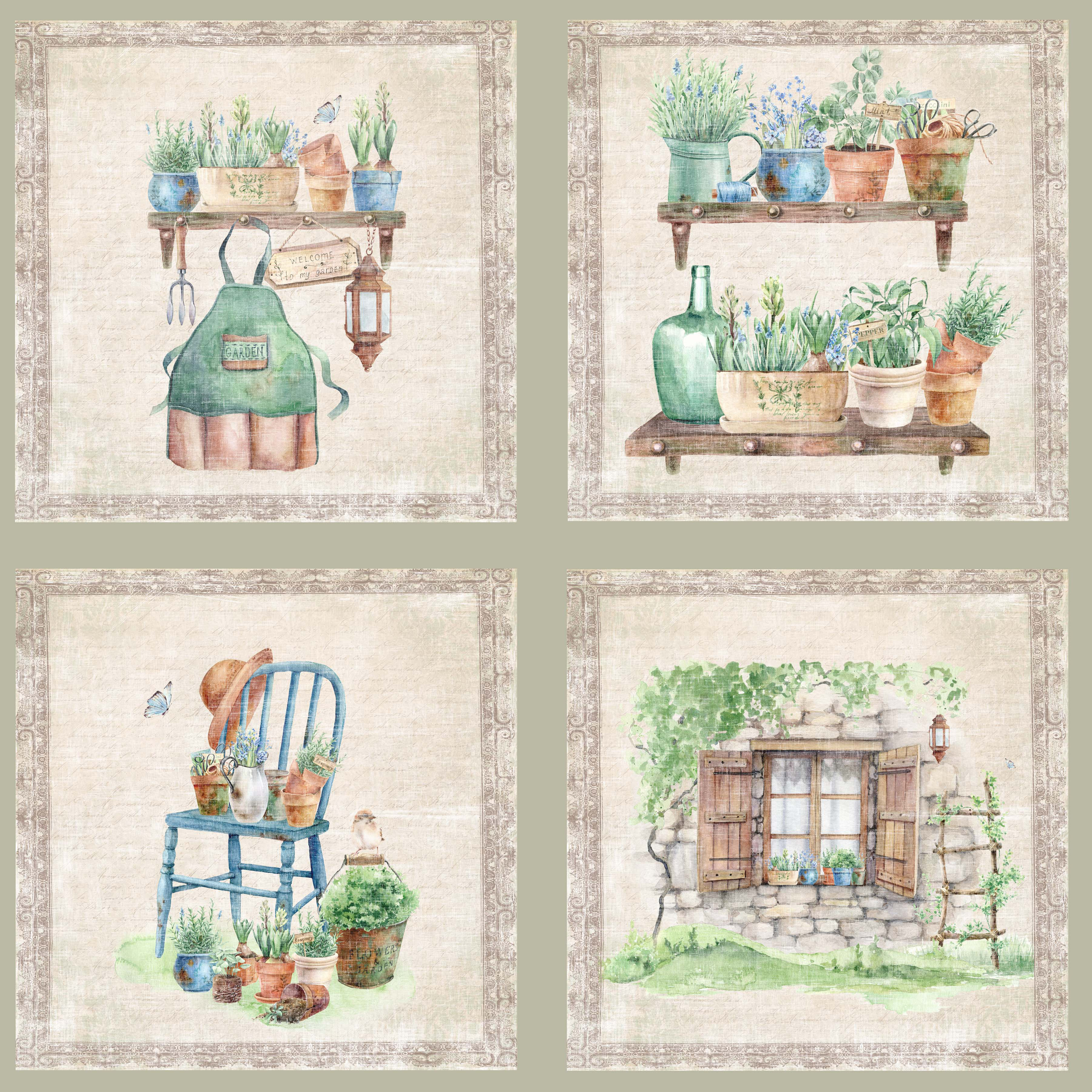 Papper Reprint -The Gardener - Cards
