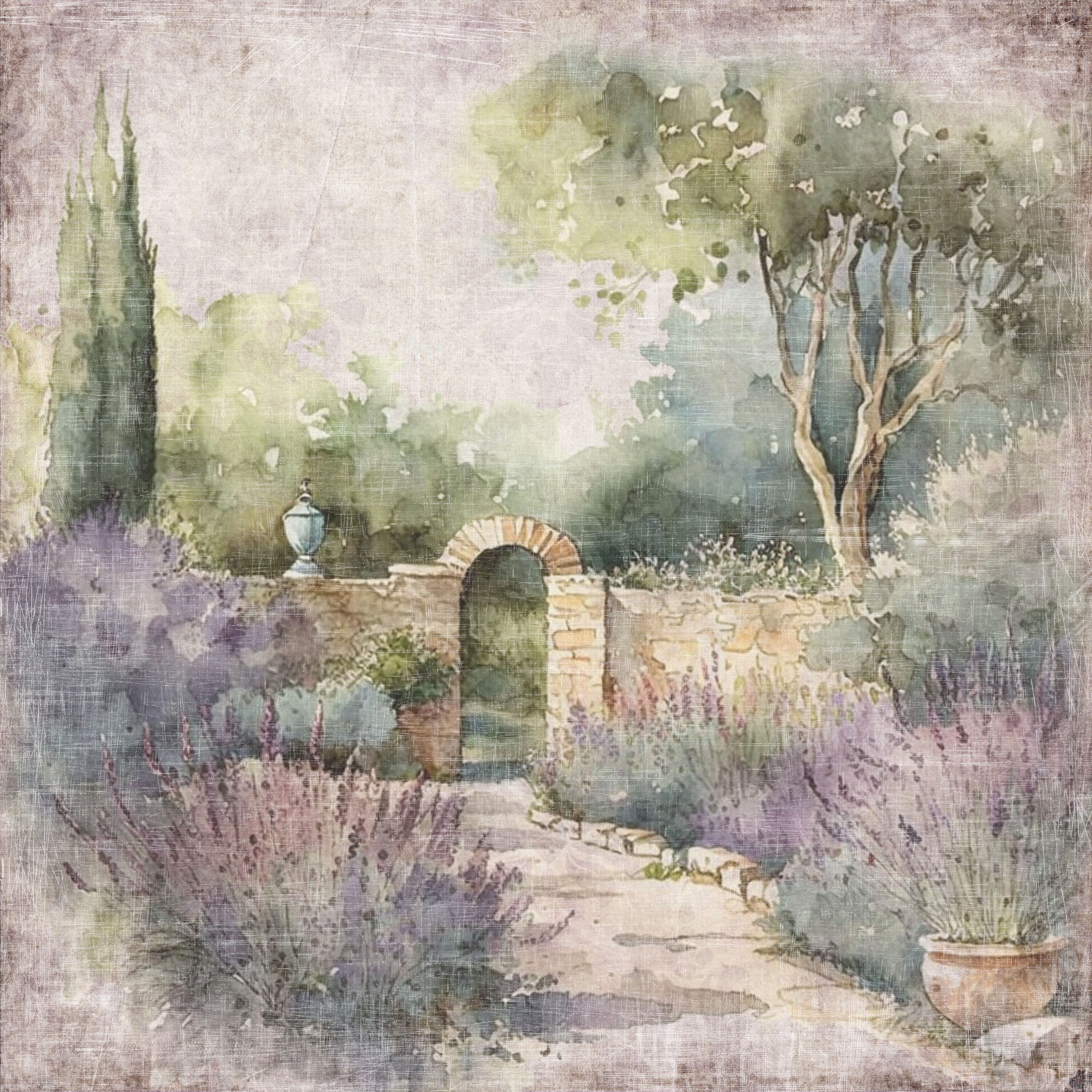 Papper Reprint -Provence - Botanical