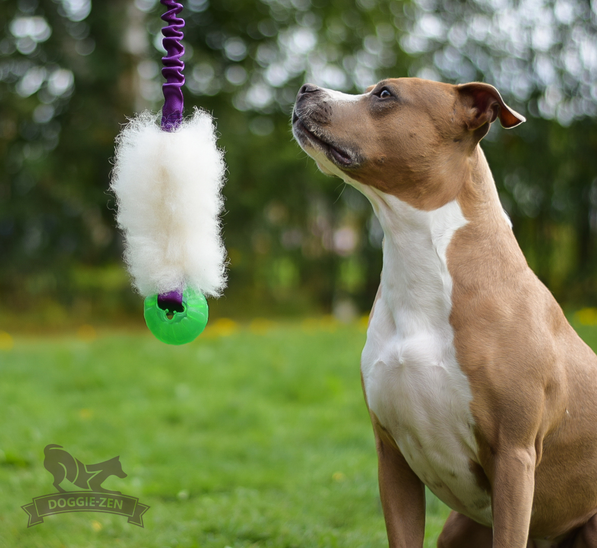 Bungee Sheepskin Tug L with Funball - 3