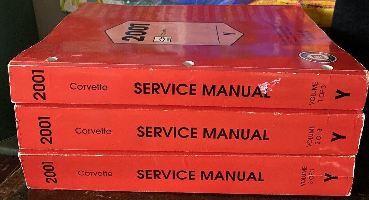 2001 Chevrolet Corvette Service Manual Set om 3 böcker