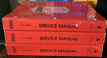 2001 Chevrolet Corvette Service Manual Set om 3 böcker