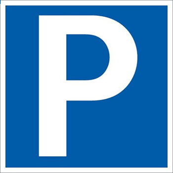 Skylt - P - Påbjuden parkering