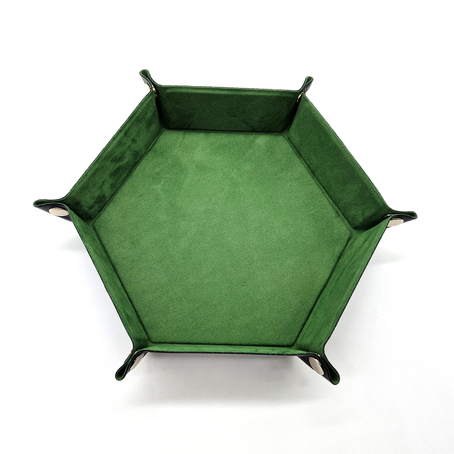 Tärningsmatta Hexagon Sammet Grön