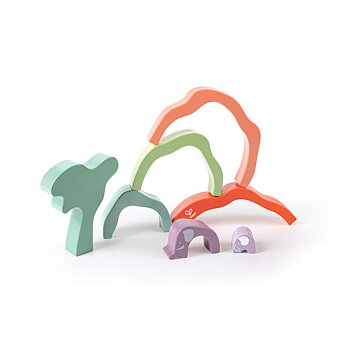 Safari Elephant Stacking Blocks - Hape