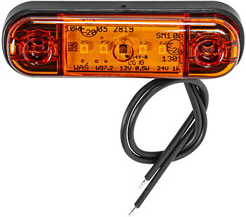 Positionsljus Led Slim Gul 12-24V