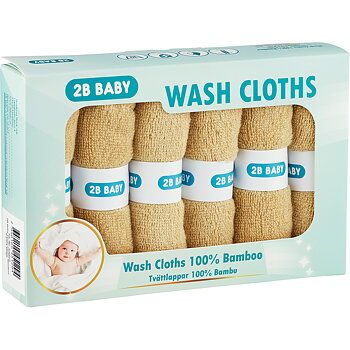 Tvättlappar Bambu 6-pack Gul