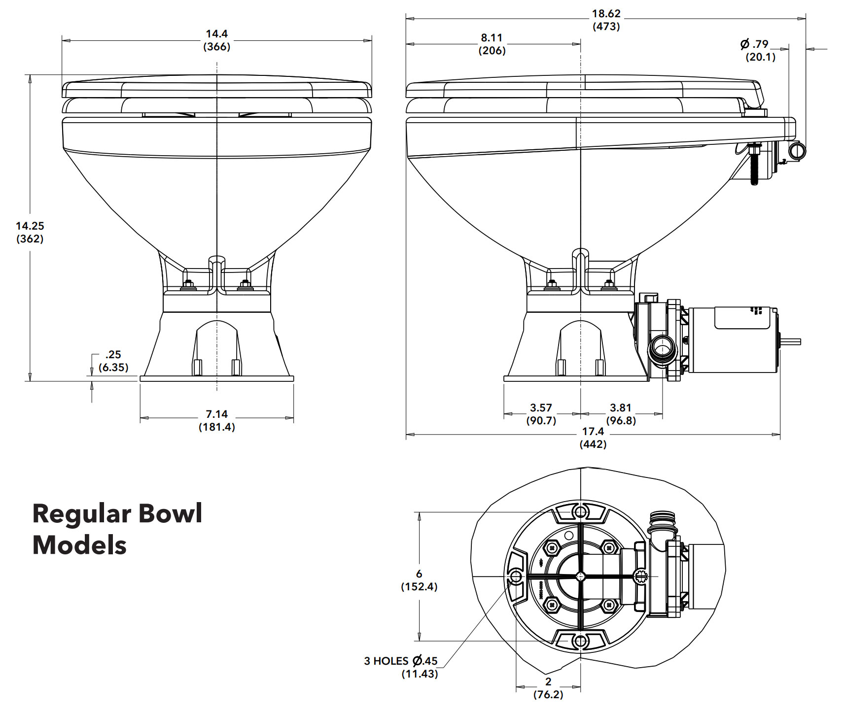QF E2 Toalett /pump/ Comfort 12V - 5