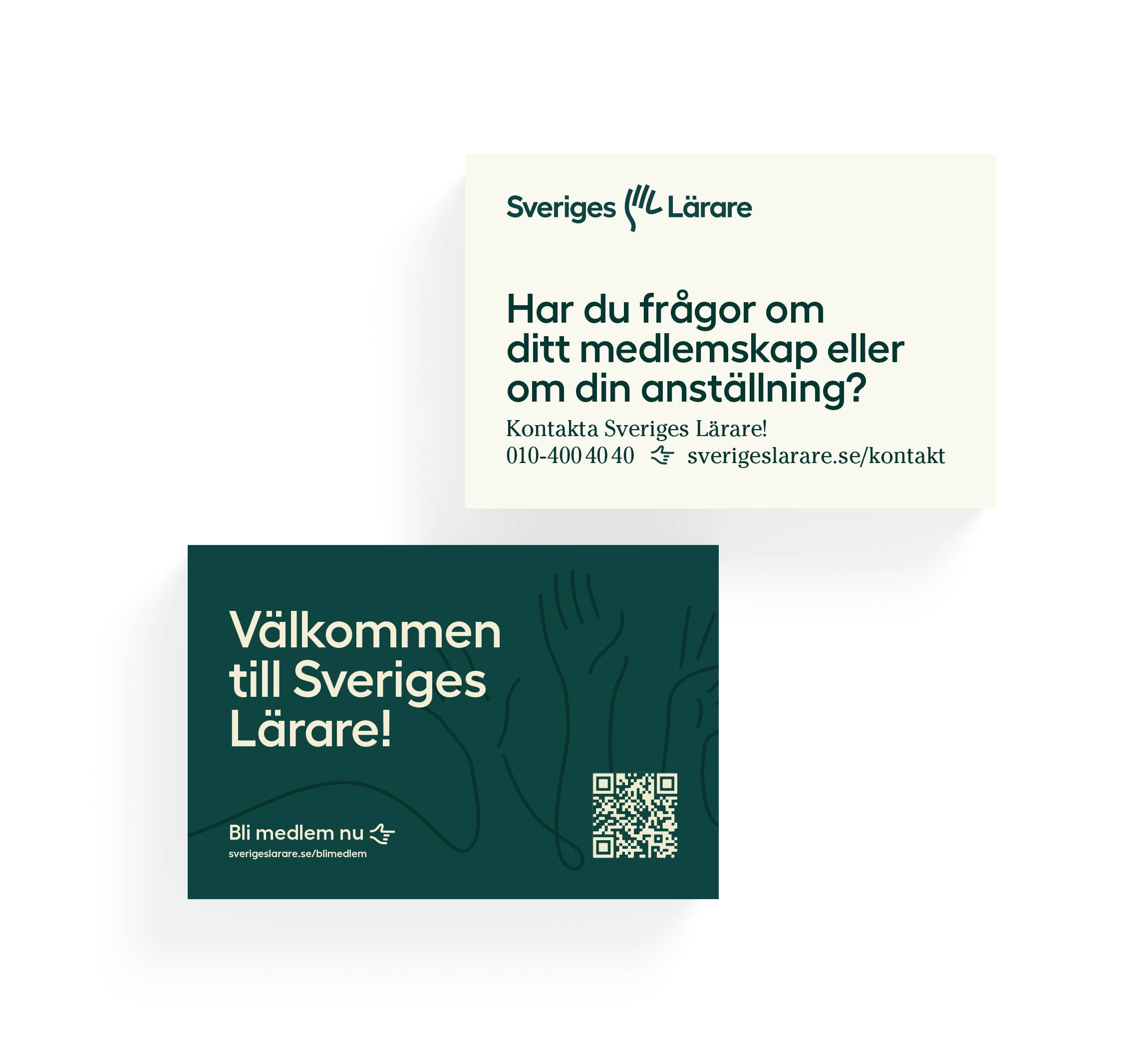 Välkommen till Sveriges Lärare/Har du frågor? – visitkort