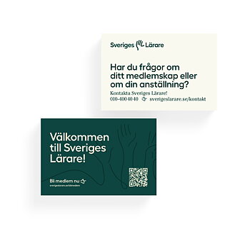 Välkommen till Sveriges Lärare/Har du frågor? – visitkort