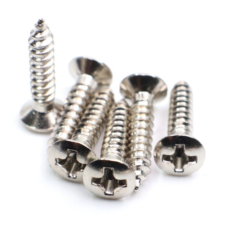 Jack Plate  Screws 3 x 15mm (Chrome)