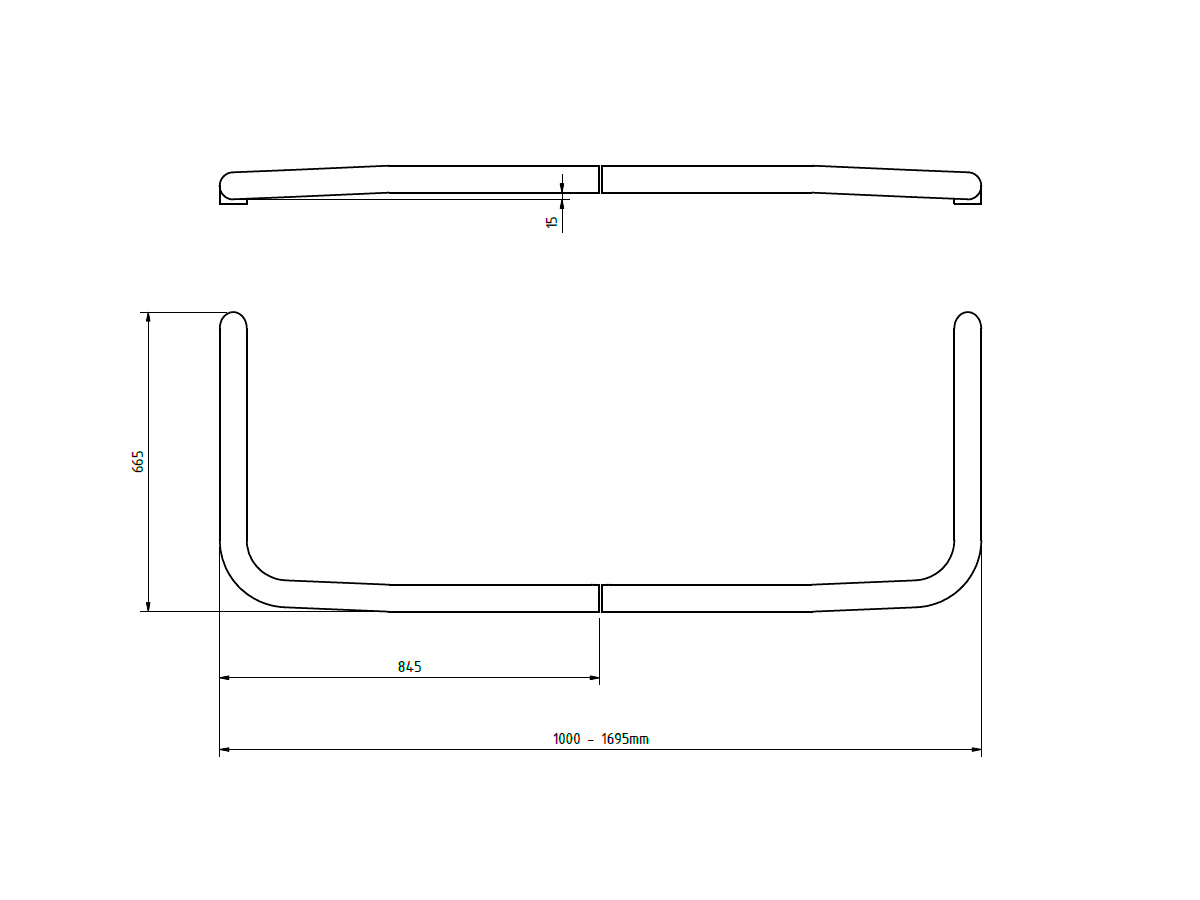 T-RACK Universal Standard främre/bakre takbåge - 2