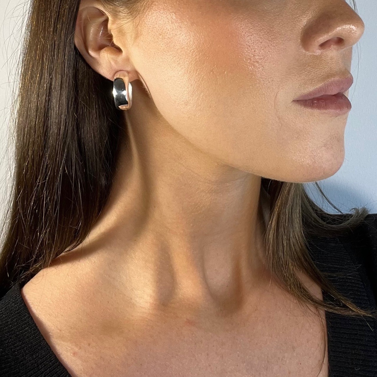 Örringar blanka 20 mm silver 