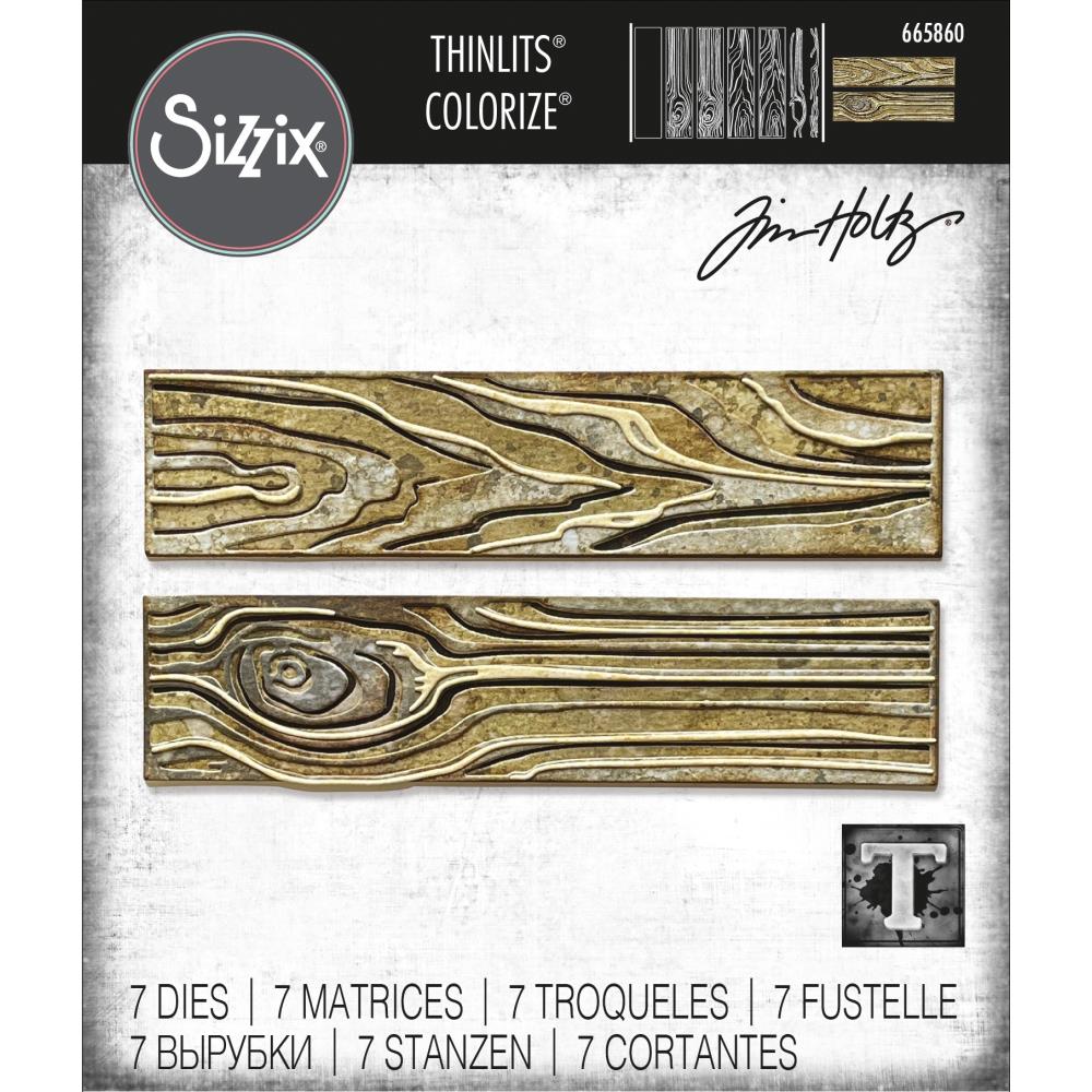Sizzix - Woodgrain Colorize -  Thinlits  Colorize 