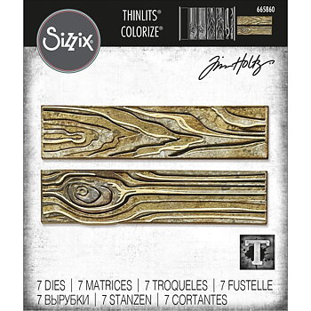 Sizzix - Woodgrain Colorize -  Thinlits  Colorize 