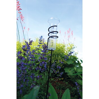 Regnmätare spiral svart transp glas