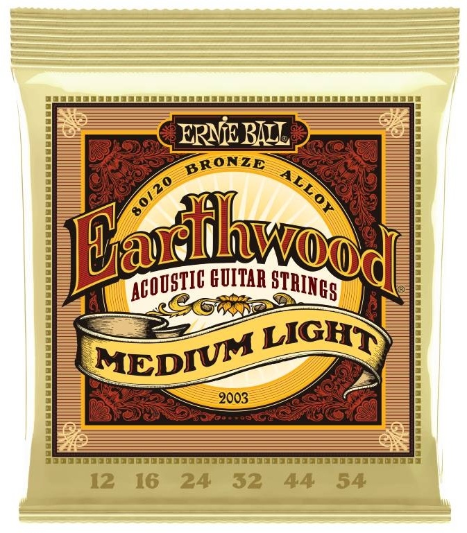 Ernie Ball 2003 Earthwood 80/20 Medium Light - Stålstängar