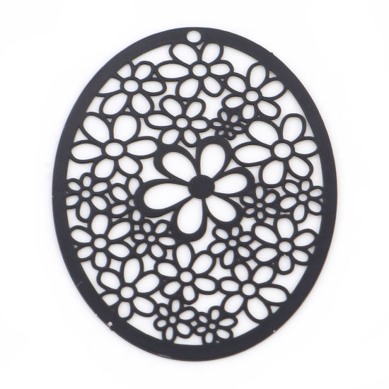 Charm  Ova flowers, Filigree  black
