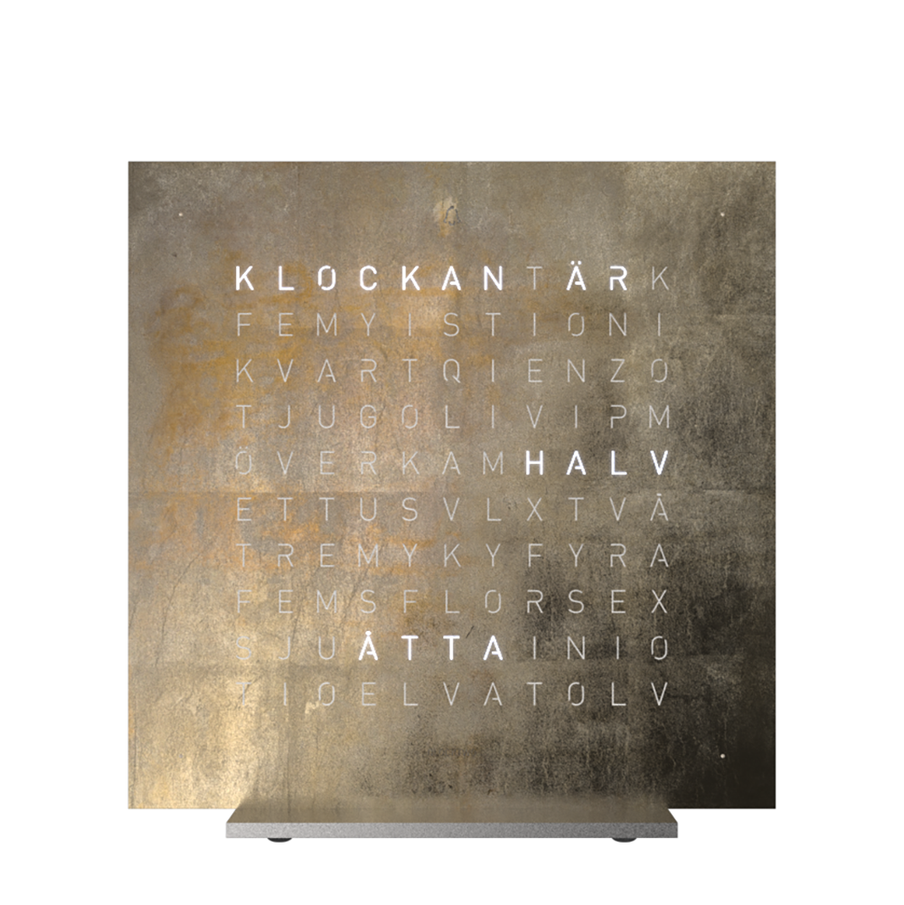 Qlocktwo 13,5x13,5 cm  CREATOR‘S EDITION (Silver & Gold)