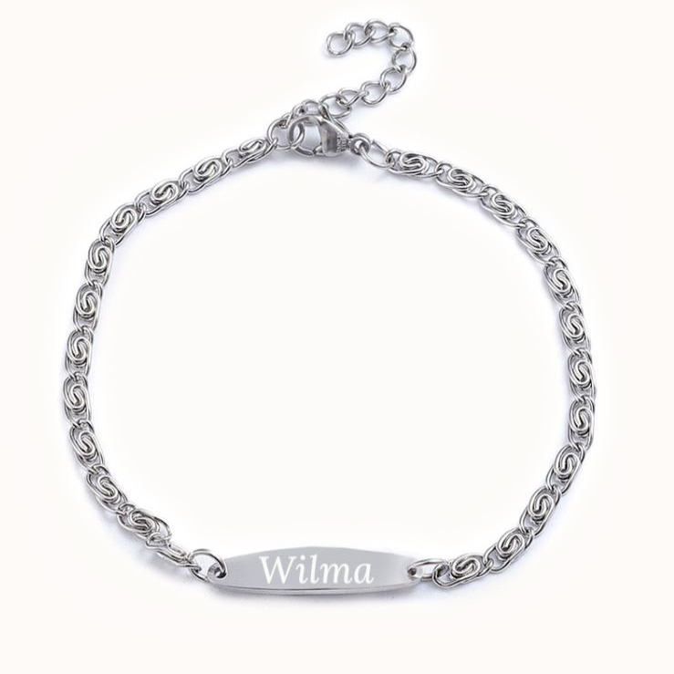 Personlig armbånd med gravering - Rustfritt stĂĽl