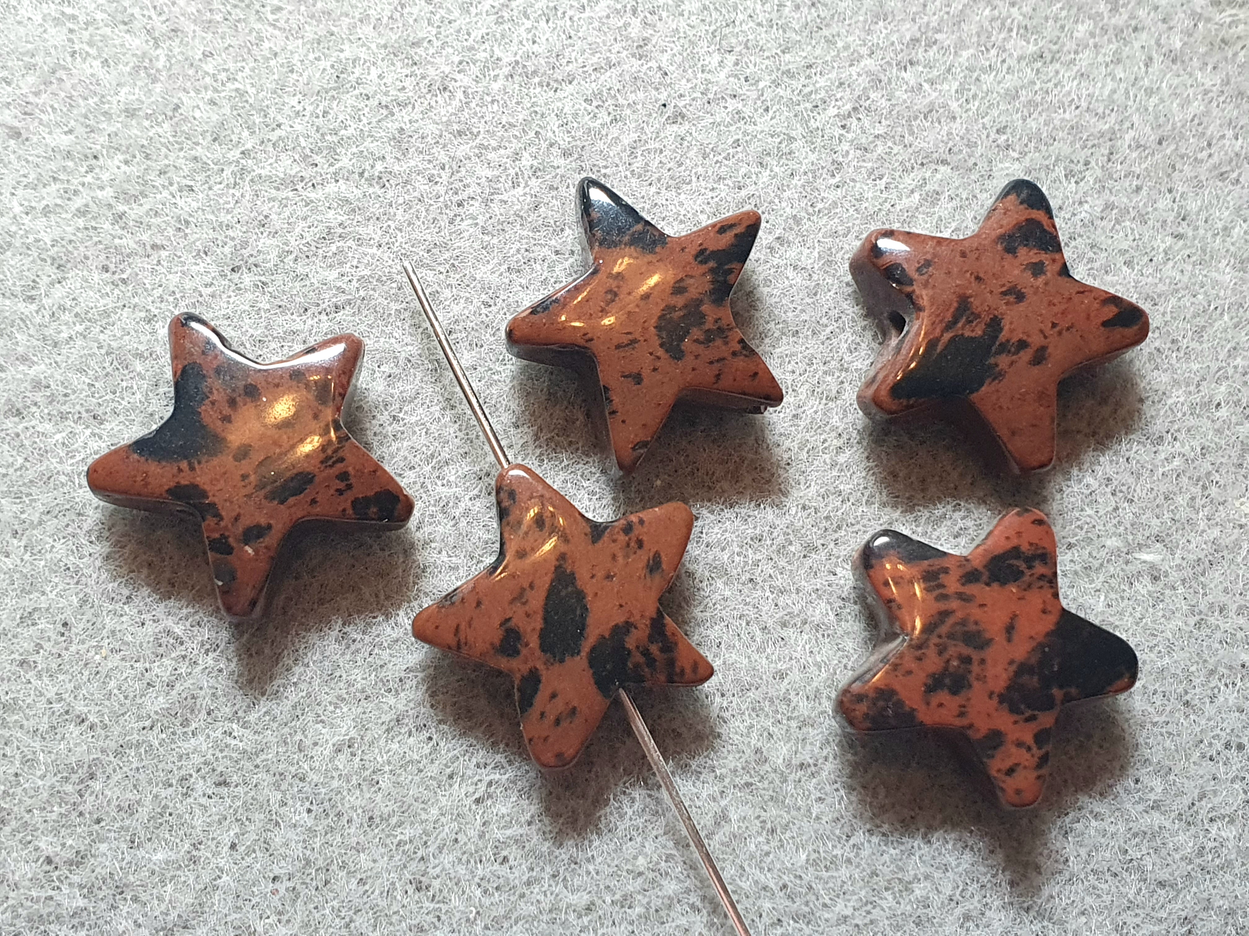Mahognyobsidian stjäna  ca. 18mm 5st/fp pris/fp