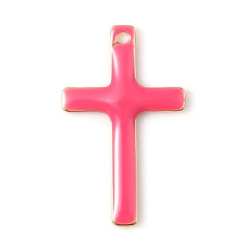 Berlock - Emaljerat Kors , Rosa