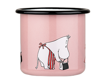 Mumin emaljmugg 3,7 dl - Muminmamma, rosa