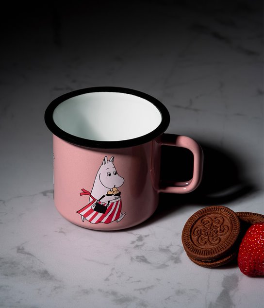 Moomin enamel mug 3,7 dl - Moominmamma, pink - 5