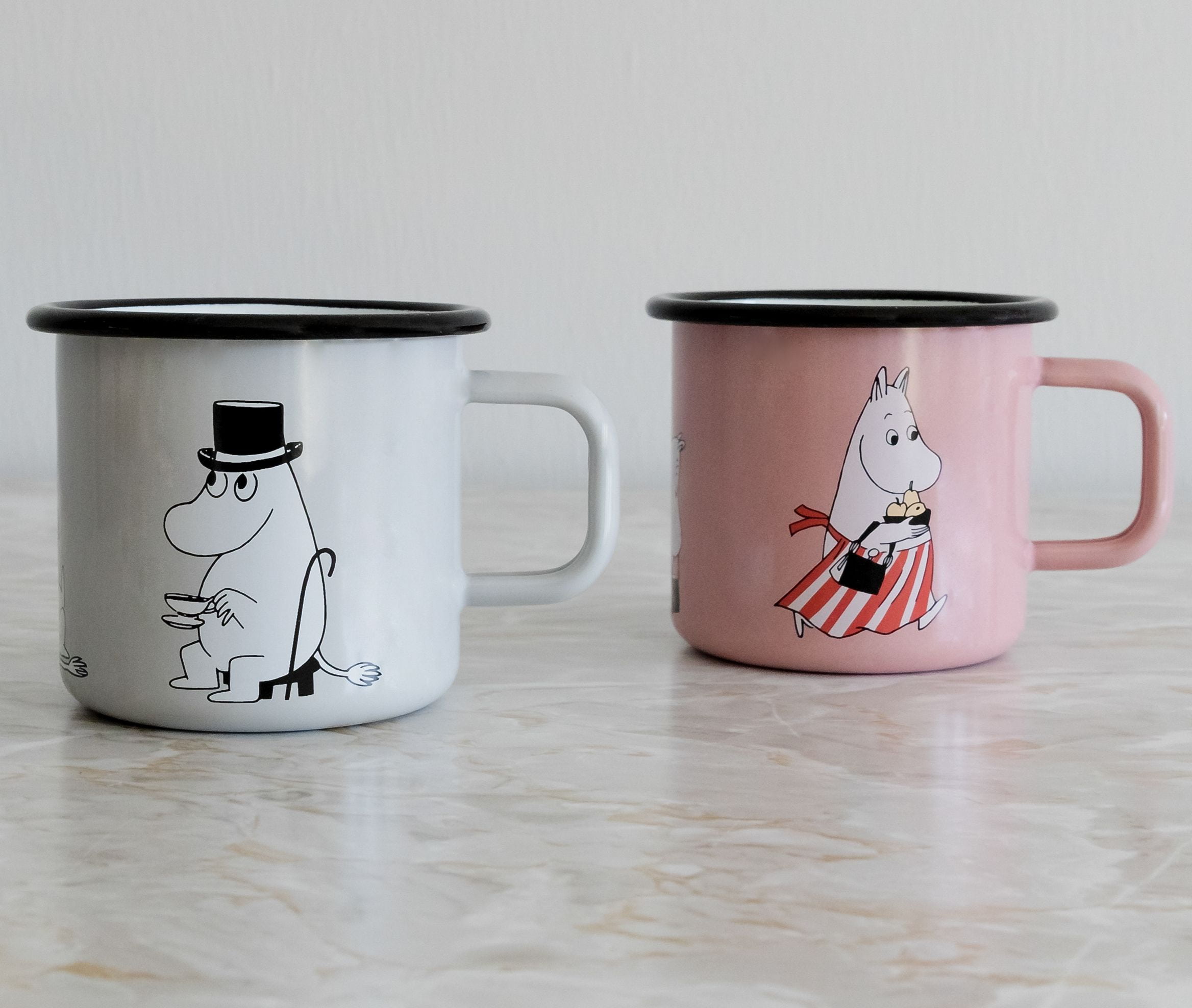 Mumin emaljmugg 3,7 dl - Muminpappa, grå - 4