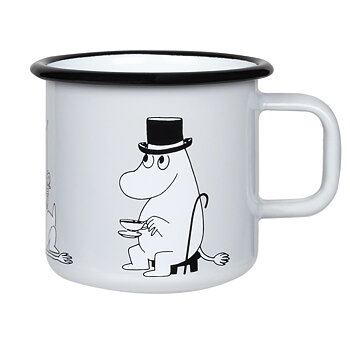 Mumin emaljmugg 3,7 dl - Muminpappa, grå